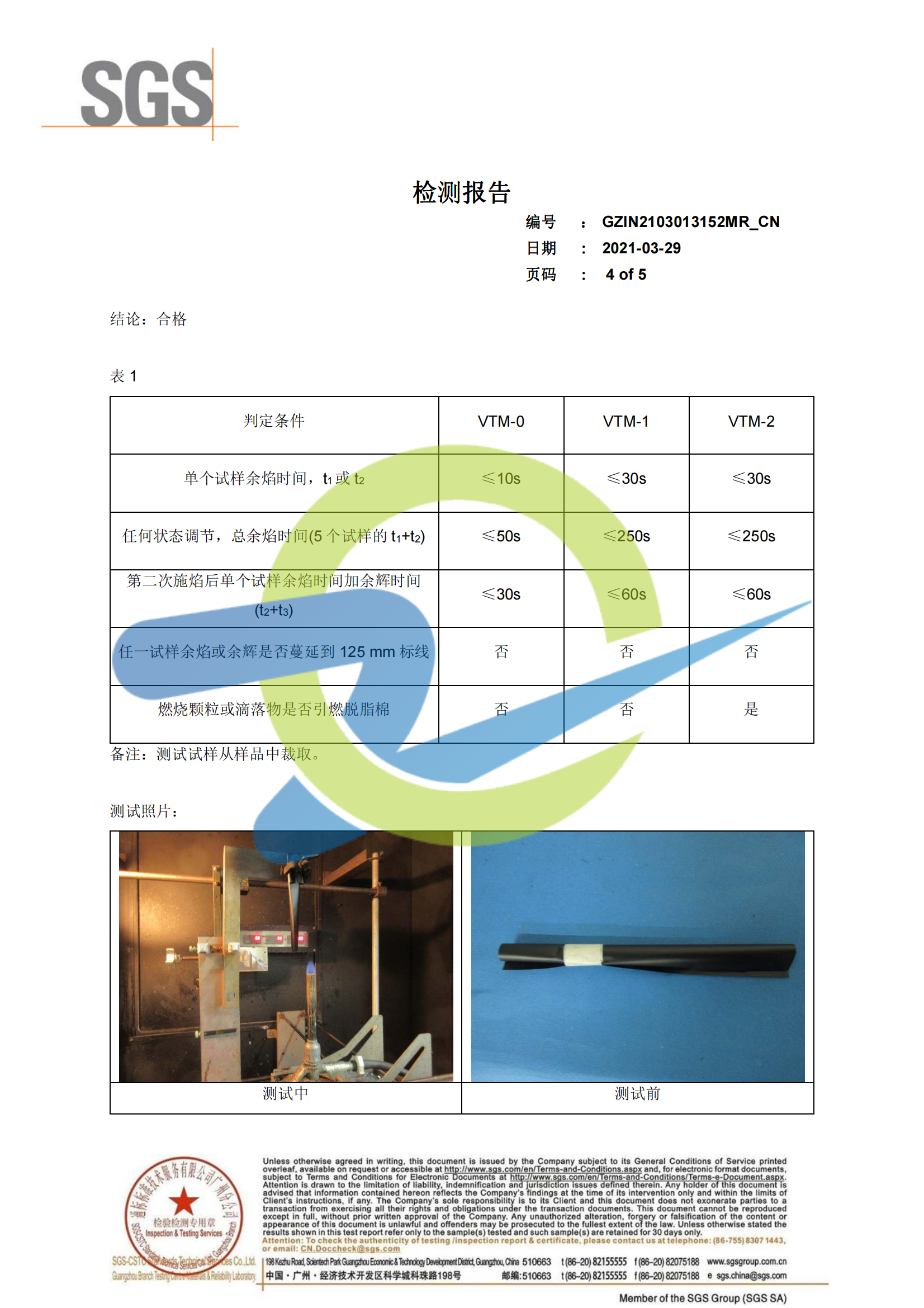 防水阻燃TPU膜檢測報告